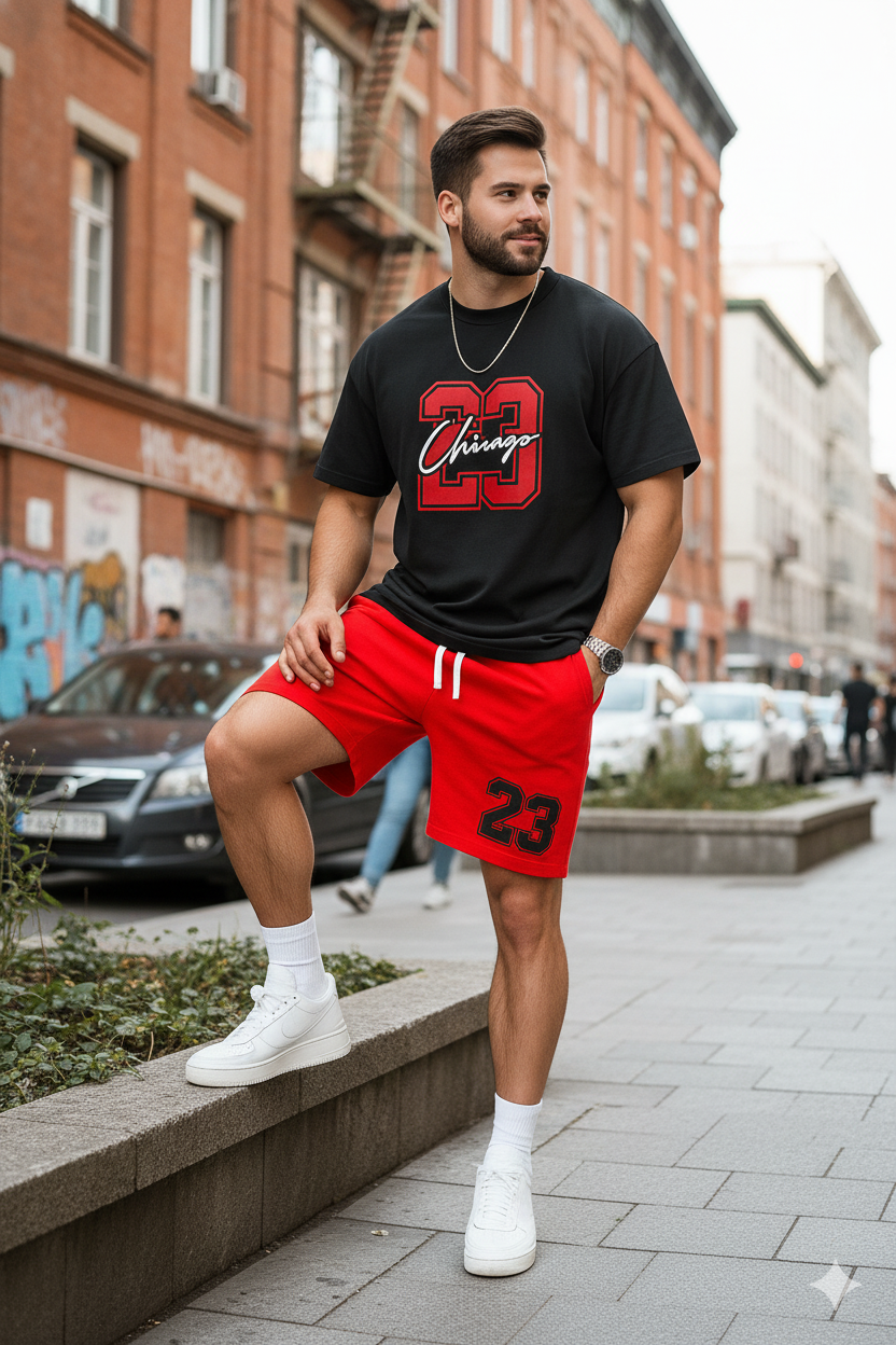 Red Zone 23 – Conjunto Oversize (Camisa + Pantaloneta)