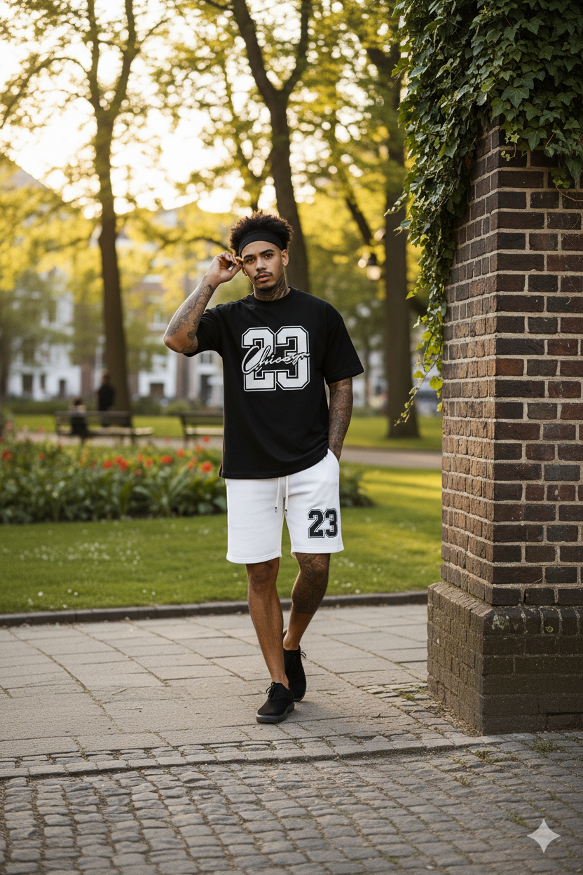 Black Ice 23 – Conjunto Oversize (Camisa + Pantaloneta)