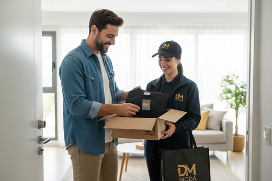 ok realizala nuevamente pero el que lo recibe es un hombre y la ropa de la persona es negra